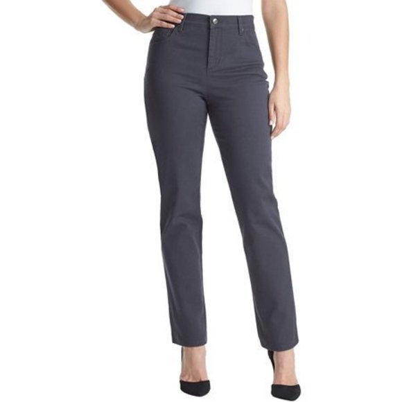Gloria Vanderbilt Amanda Grey Jeans 16 Short - Women's Pants - Picture 1 of 1